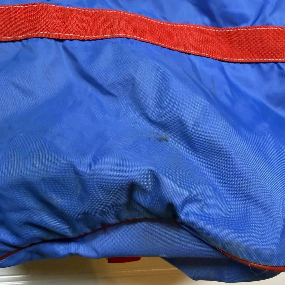 Vintage Little‎ League Baseball Crest Sponsor Duffle Bag Blue And Red